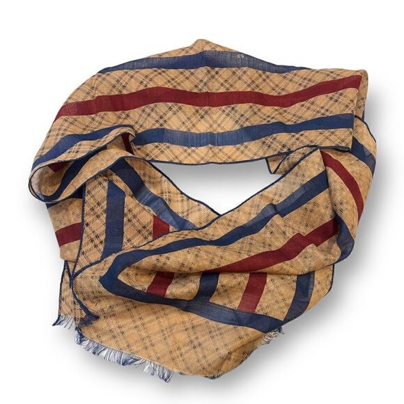 Albert Nipon Vintage Silk Wool Blend Scarf - Picture 1 of 4